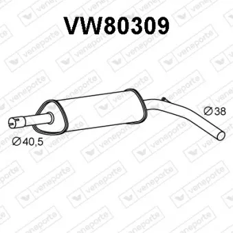 Silencieux central VENEPORTE VW80309