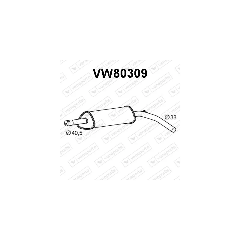 Silencieux central VENEPORTE VW80309