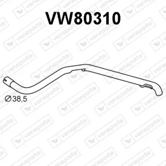 Tuyau d'échappement VENEPORTE VW80310