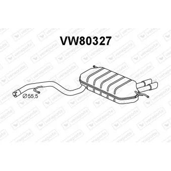 Silencieux arrière VENEPORTE VW80327