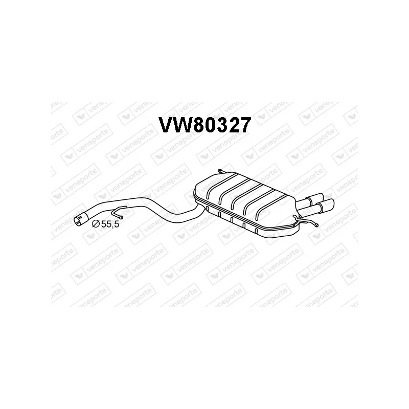 Silencieux arrière VENEPORTE VW80327