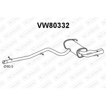 Silencieux arrière VENEPORTE VW80332