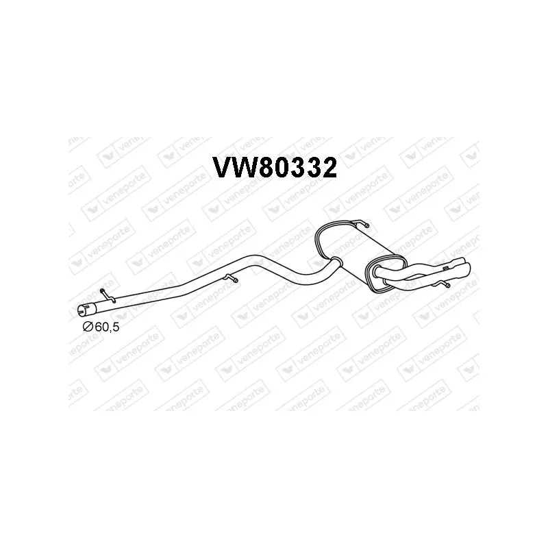 Silencieux arrière VENEPORTE VW80332