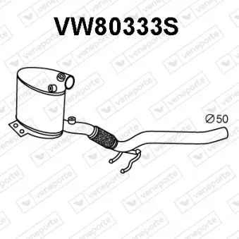Filtre à particules / à suie, échappement VENEPORTE VW80333S