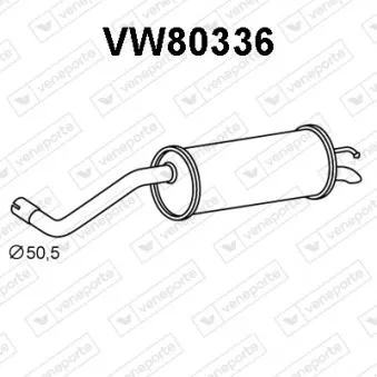 Silencieux arrière VENEPORTE VW80336