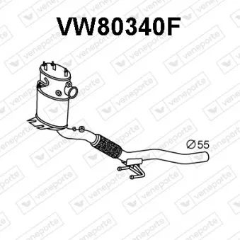 Filtre à particules / à suie, échappement VENEPORTE VW80340F