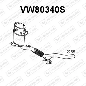 Filtre à particules / à suie, échappement VENEPORTE VW80340S