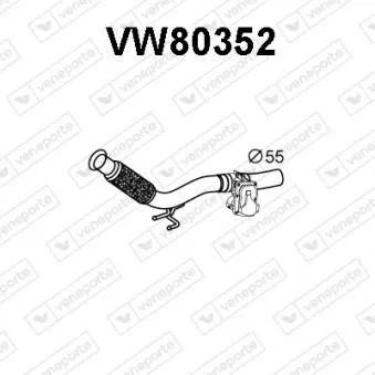 Tuyau d'échappement VENEPORTE VW80352
