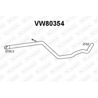 Tuyau d'échappement VENEPORTE VW80354