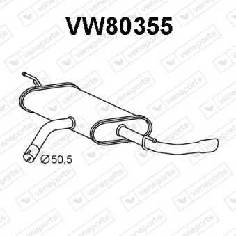 Silencieux arrière VENEPORTE VW80355