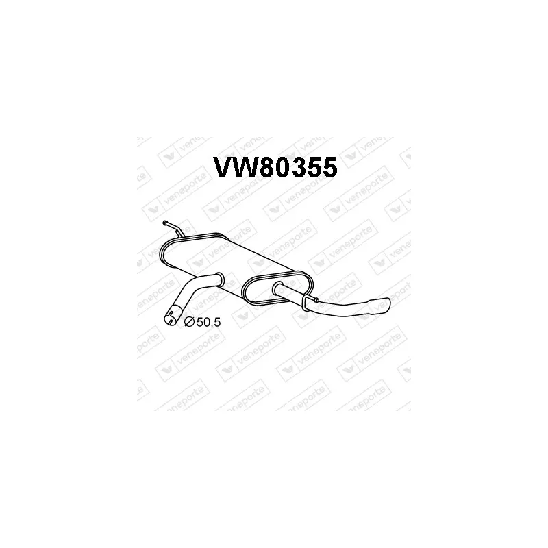 Silencieux arrière VENEPORTE VW80355