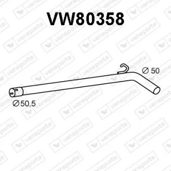 Tuyau d'échappement VENEPORTE VW80358