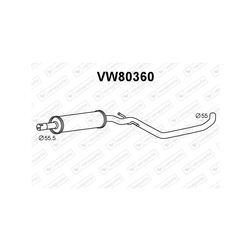Silencieux central VENEPORTE VW80360