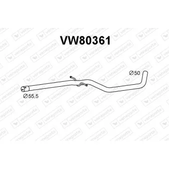 Tuyau d'échappement VENEPORTE VW80361