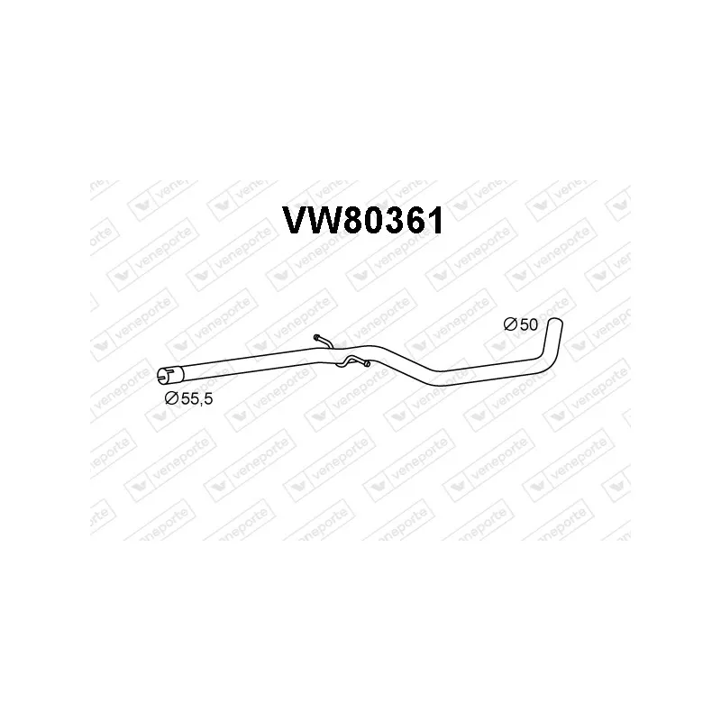 Tuyau d'échappement VENEPORTE VW80361