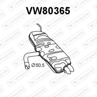 Silencieux arrière VENEPORTE VW80365