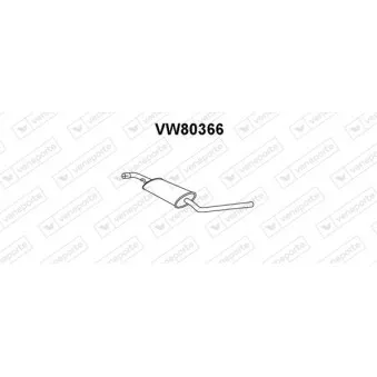 Silencieux avant VENEPORTE VW80366