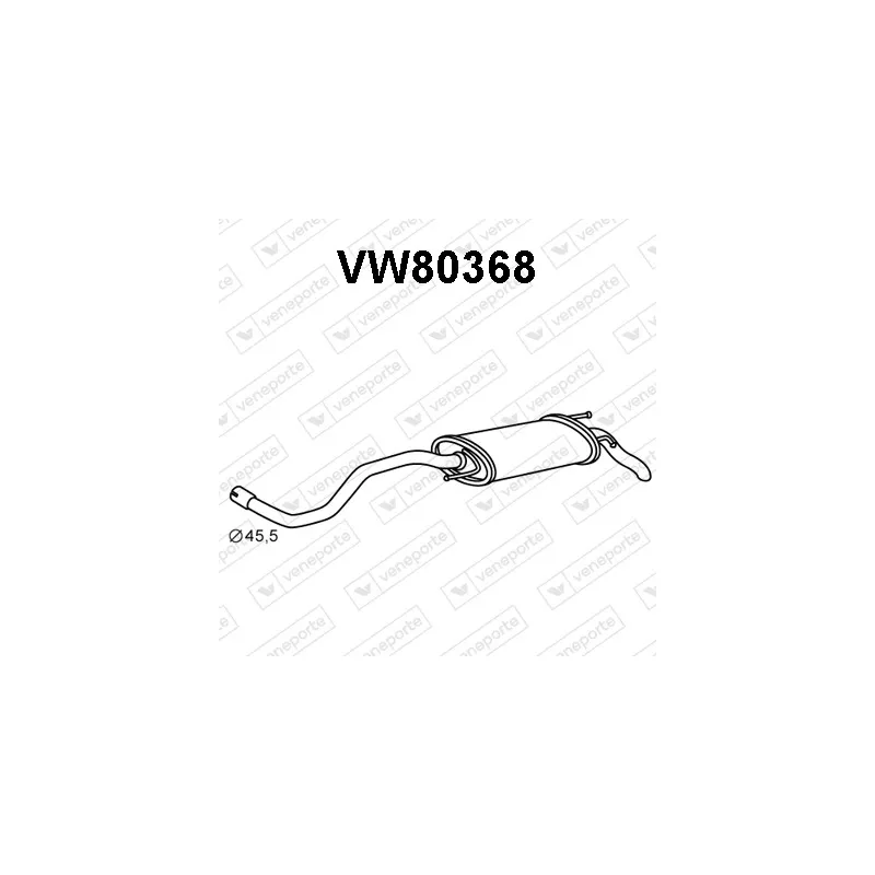 Silencieux arrière VENEPORTE VW80368