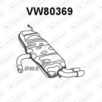 Silencieux arrière VENEPORTE VW80369
