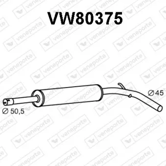 Silencieux central VENEPORTE VW80375
