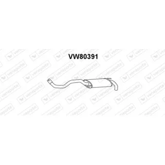 Silencieux arrière VENEPORTE VW80391