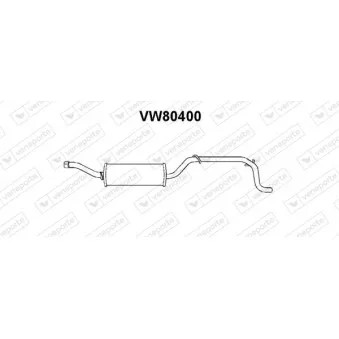 Silencieux arrière VENEPORTE VW80400