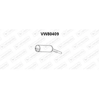 Silencieux arrière VENEPORTE VW80409