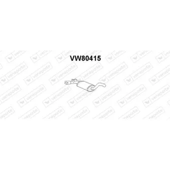 Silencieux avant VENEPORTE VW80415