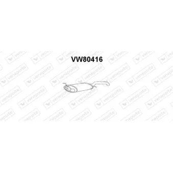 Silencieux arrière VENEPORTE VW80416