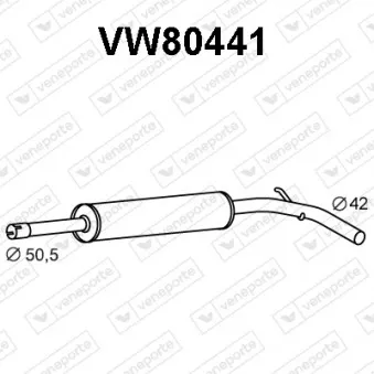 Silencieux avant VENEPORTE VW80441