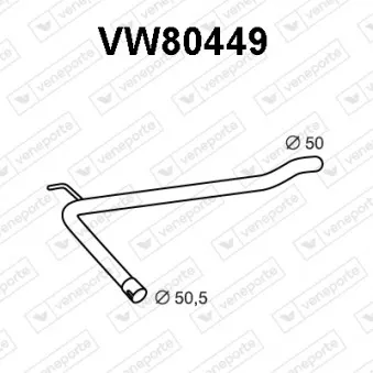 Tuyau d'échappement VENEPORTE VW80449