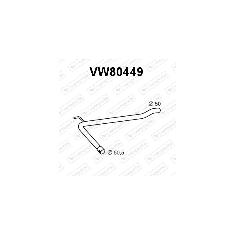 Tuyau d'échappement VENEPORTE VW80449