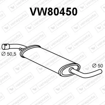 Silencieux central VENEPORTE VW80450