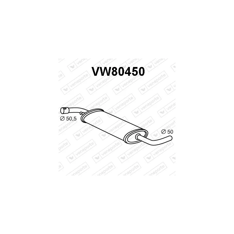 Silencieux central VENEPORTE VW80450