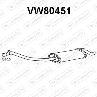 Silencieux arrière VENEPORTE VW80451