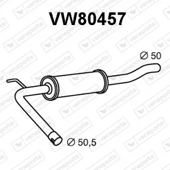 Silencieux avant VENEPORTE VW80457
