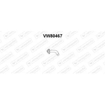 Tuyau d'échappement VENEPORTE VW80467