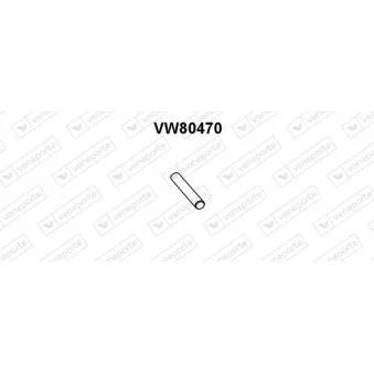 Tuyau d'échappement VENEPORTE VW80470