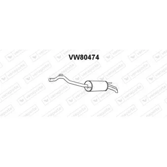 Silencieux arrière VENEPORTE VW80474