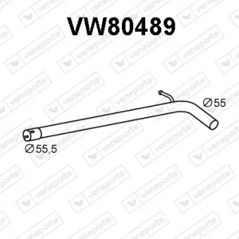 Tuyau d'échappement VENEPORTE VW80489