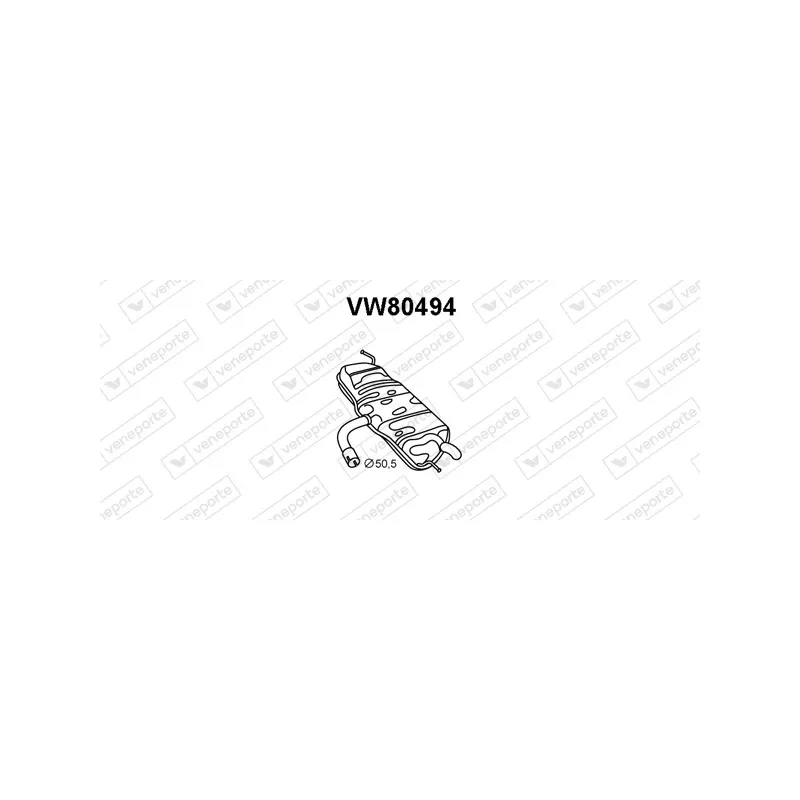 Silencieux arrière VENEPORTE VW80494