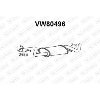 Silencieux central VENEPORTE VW80496