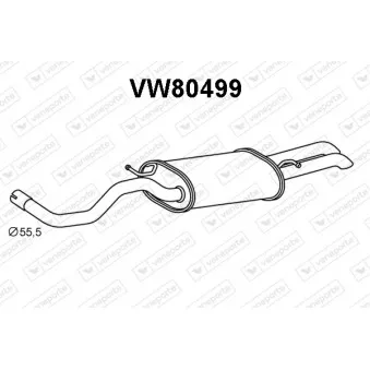 Silencieux arrière VENEPORTE VW80499