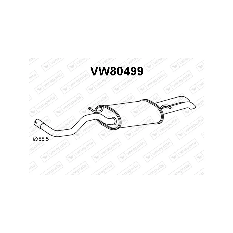 Silencieux arrière VENEPORTE VW80499
