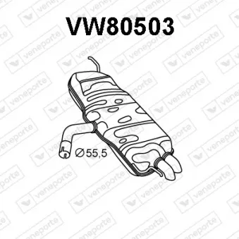 Silencieux arrière VENEPORTE VW80503