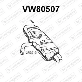 Silencieux arrière VENEPORTE VW80507