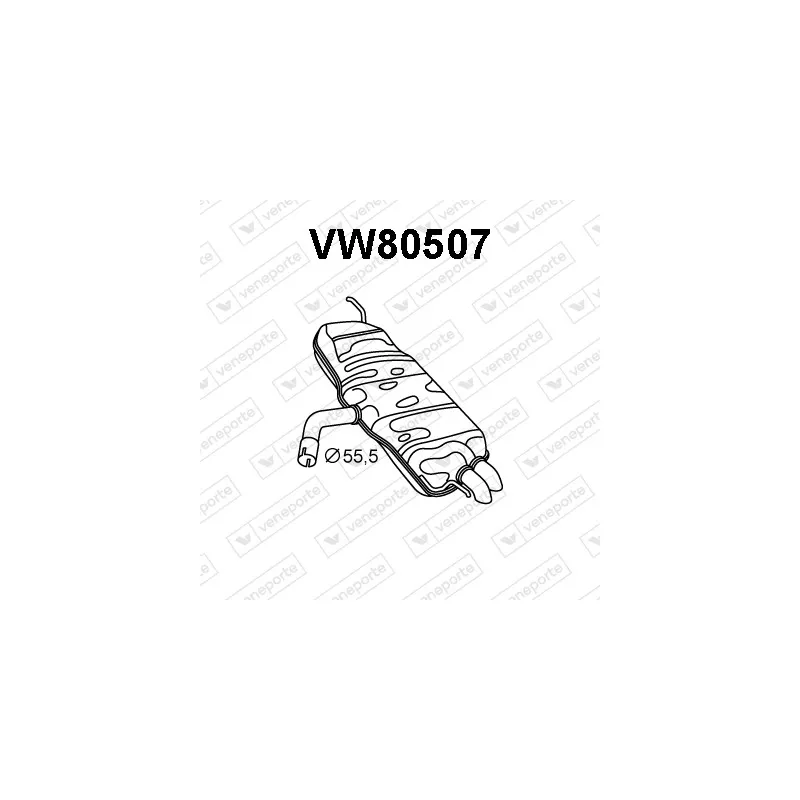 Silencieux arrière VENEPORTE VW80507