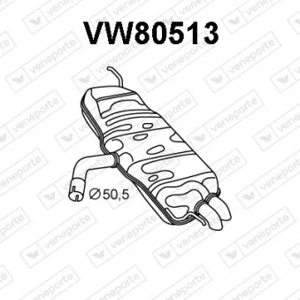 Silencieux arrière VENEPORTE VW80513