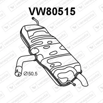 Silencieux arrière VENEPORTE VW80515
