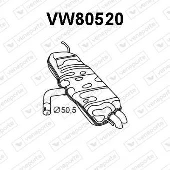 Silencieux arrière VENEPORTE VW80520